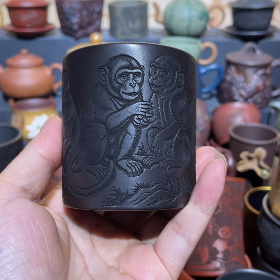 原矿紫砂手工主人杯