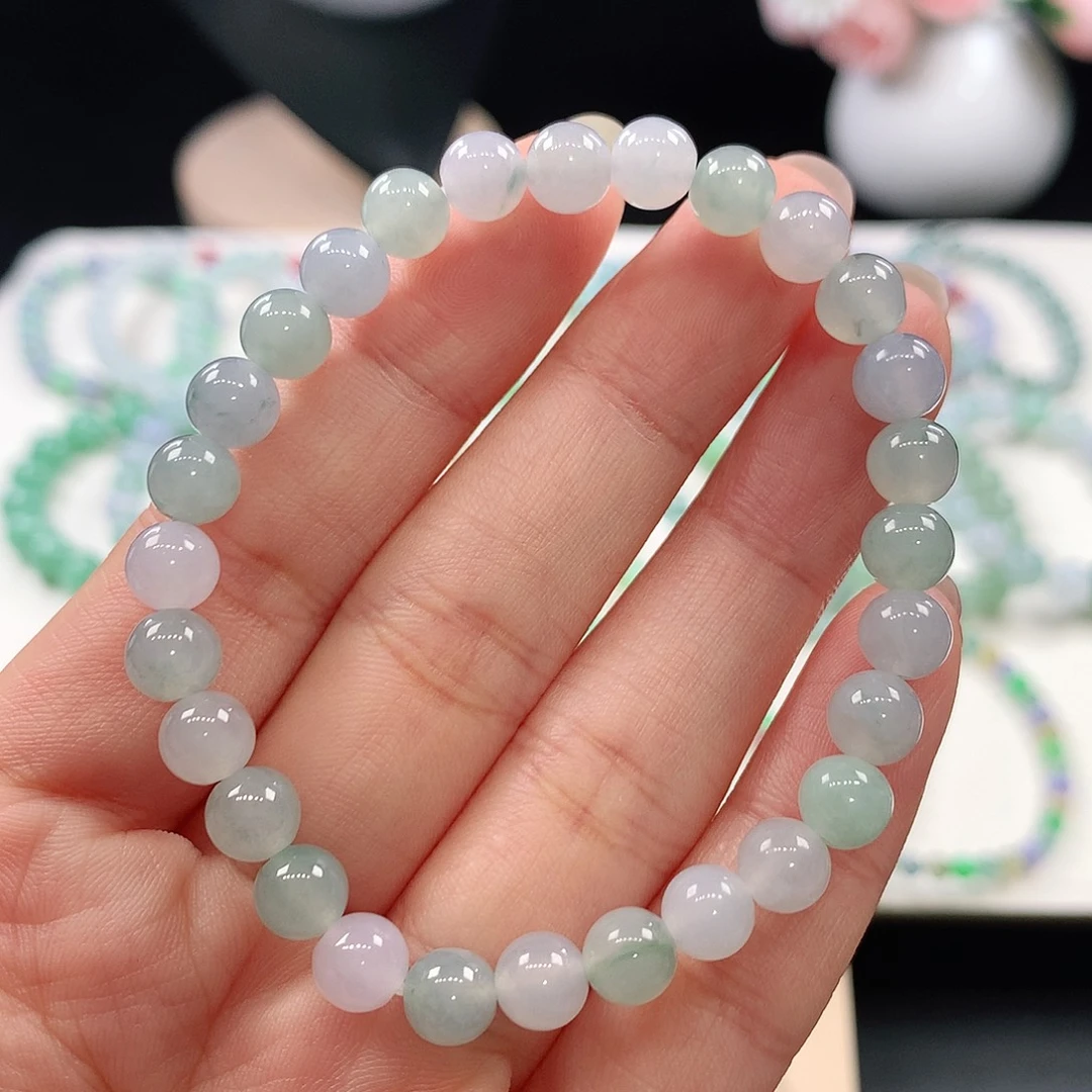 翡翠未镶嵌手链6.5mm