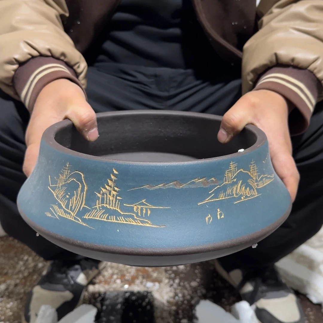 花盆紫砂瑕疵是我自己