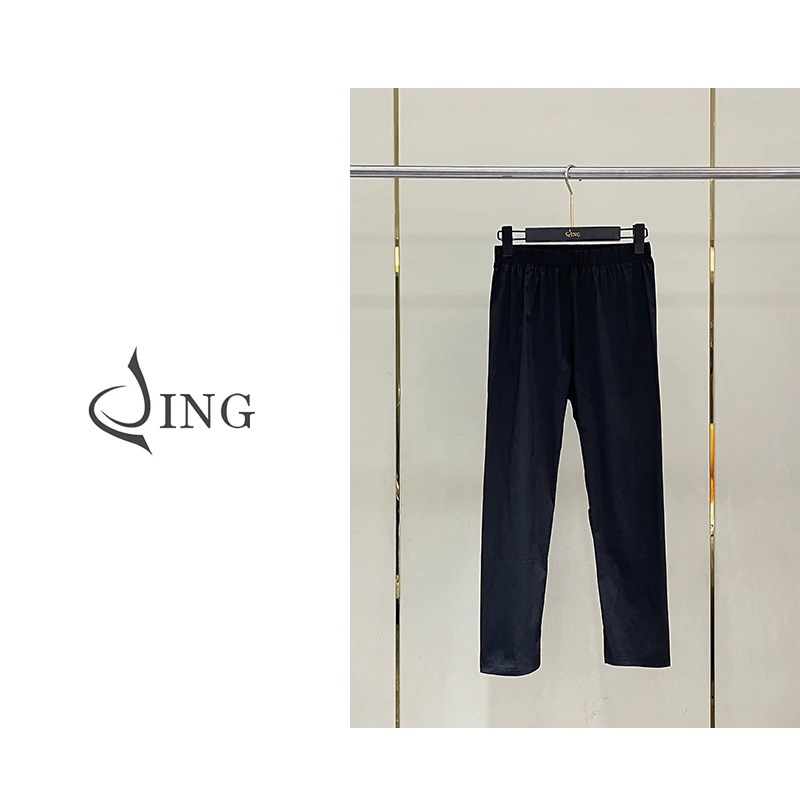 JING2025夏季新1904修身显瘦薄款长裤弹力休闲女裤纯色百搭面膜裤