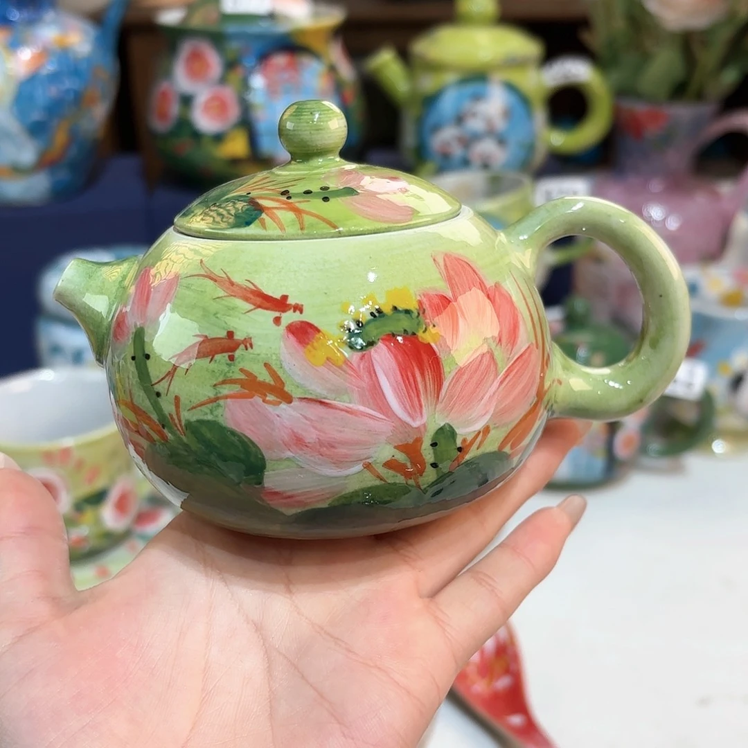 景德镇手绘高温釉下彩陶瓷茶具