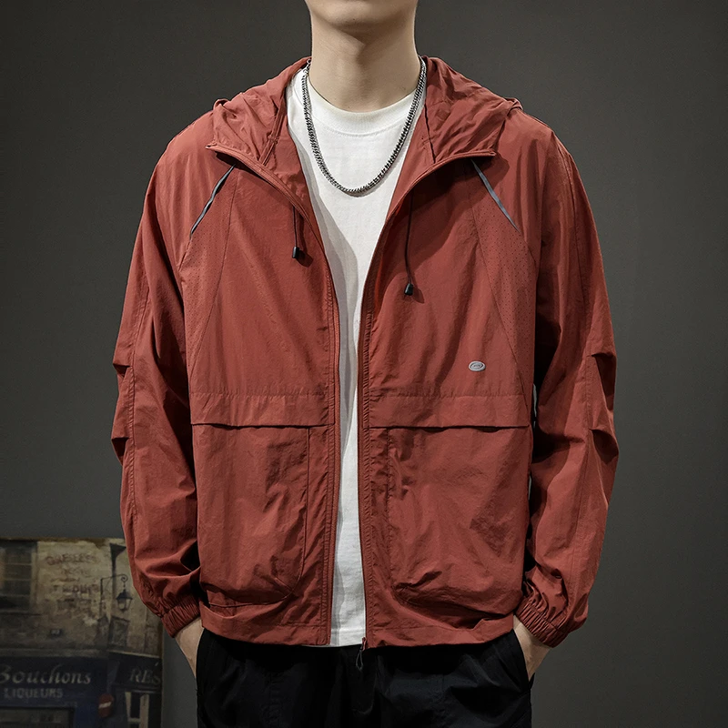 aoyu/遨宇夏季轻薄户外登山工装防晒服男款潮牌徒步防紫外线外套