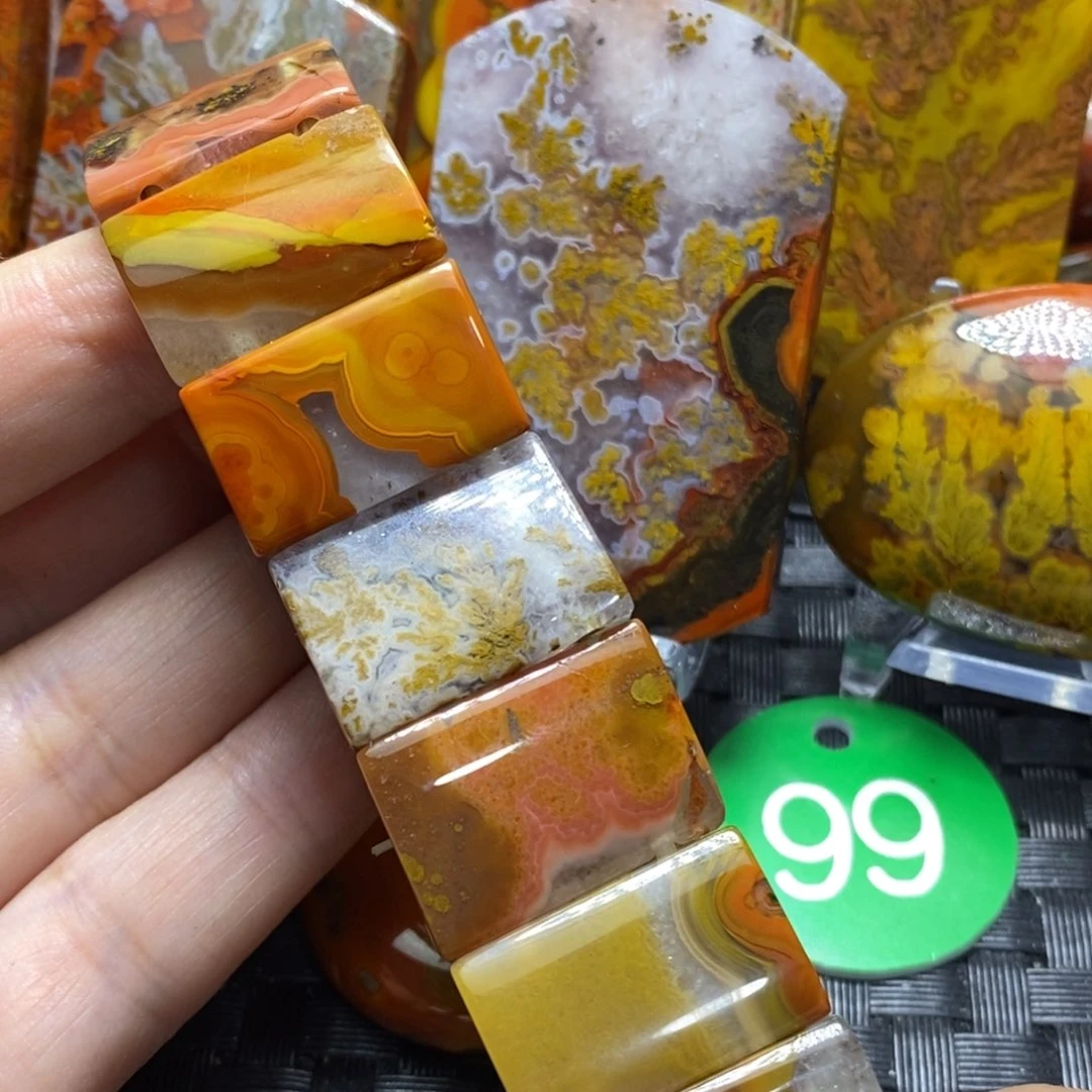 未镶嵌颈饰玛瑙/玉髓二*子