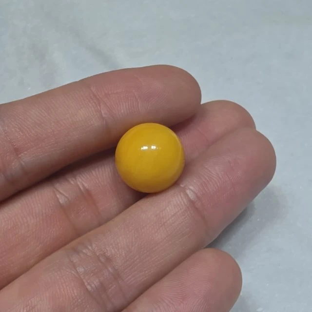 【表哥专属】4 G01040-蜜蜡黄单珠-尺寸14mm左右-