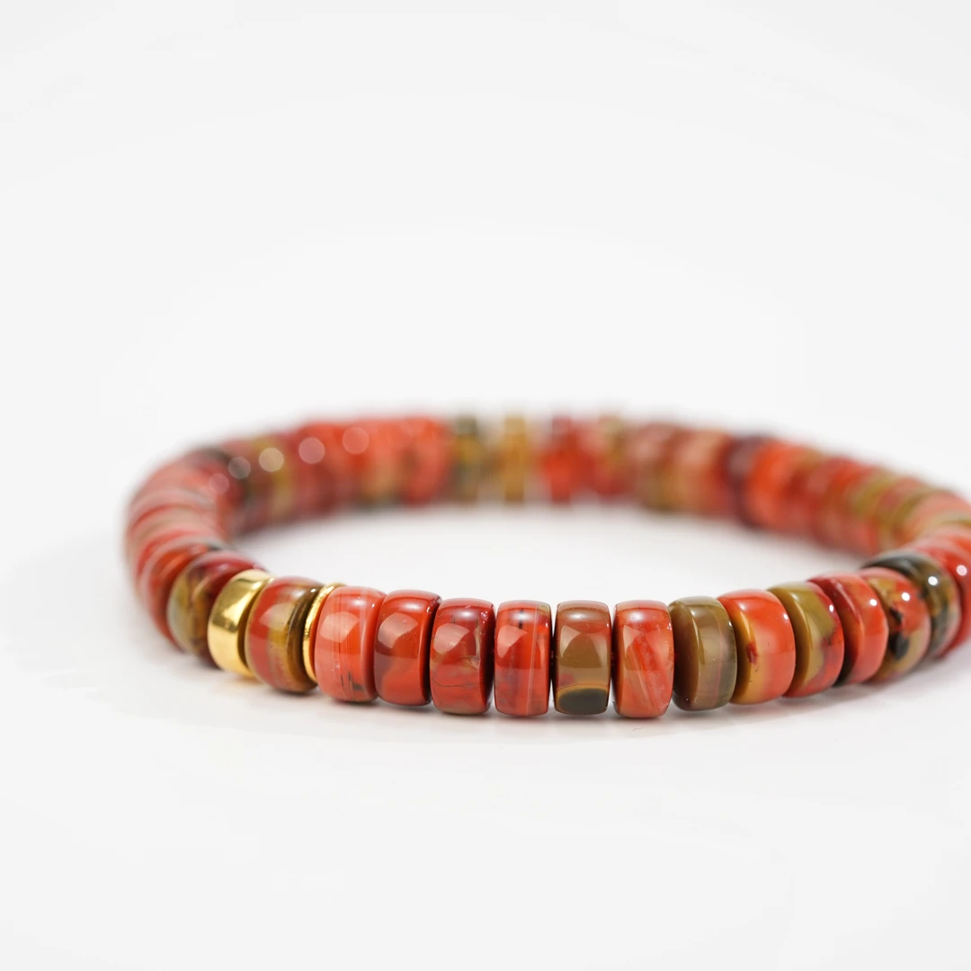 毕业级 南红包浆料直切定制手串 8.6mm± 18K金 H19806