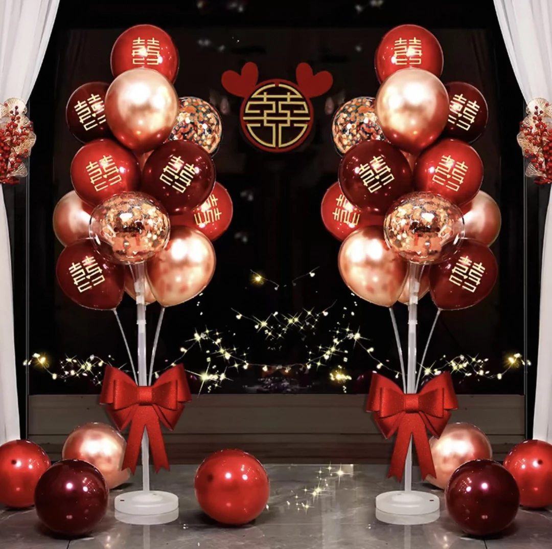 新房婚房订婚宴浪漫婚礼地飘气球蜂窝球装饰用品