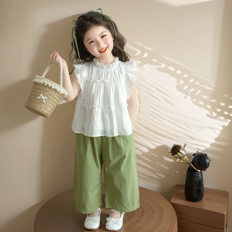 女童夏装套装2025新款儿童夏季洋气小清新时髦宝宝夏日薄款超好看