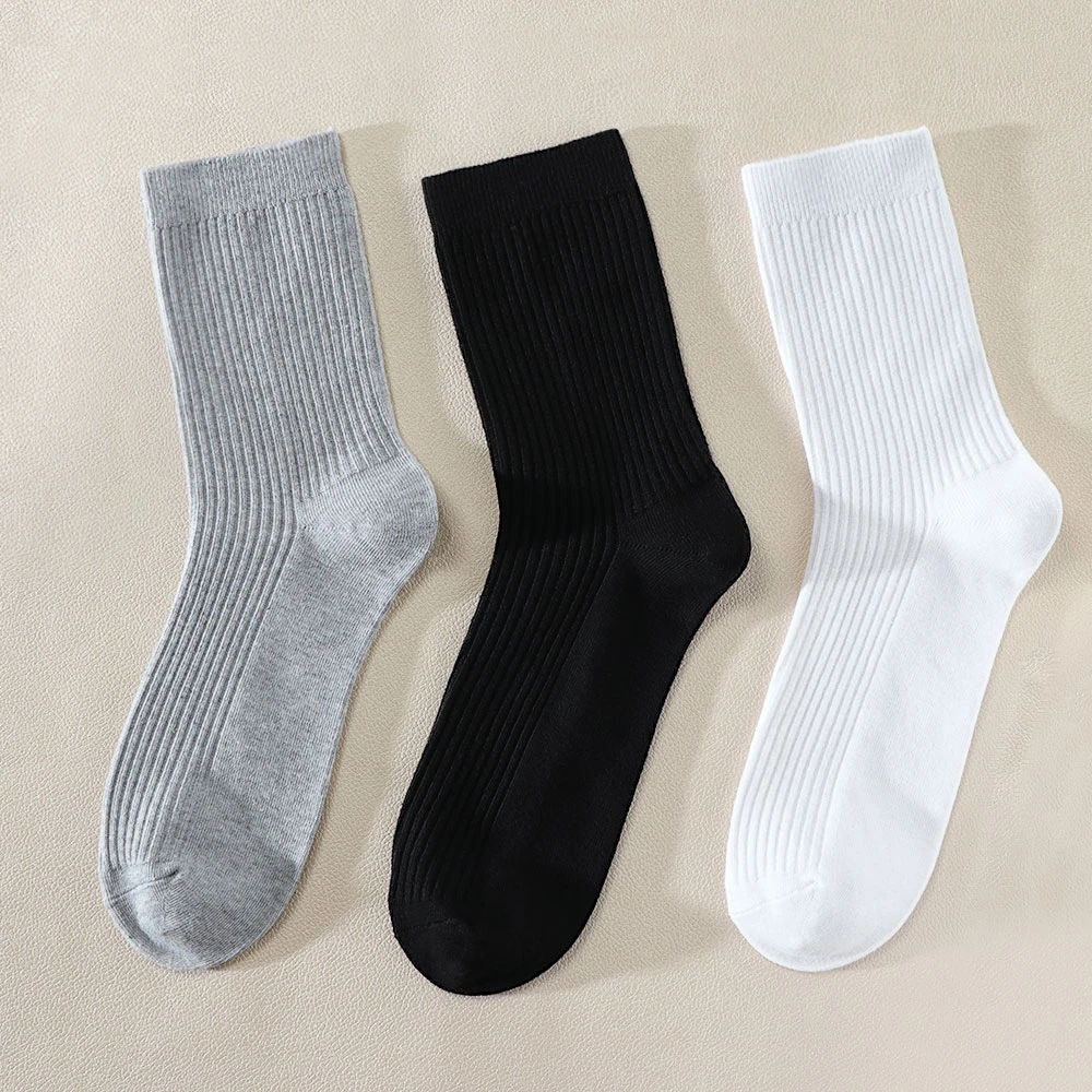 新疆棉加厚袜男女双针全棉防臭吸汗秋冬季中高筒吸汗抗菌透气袜子