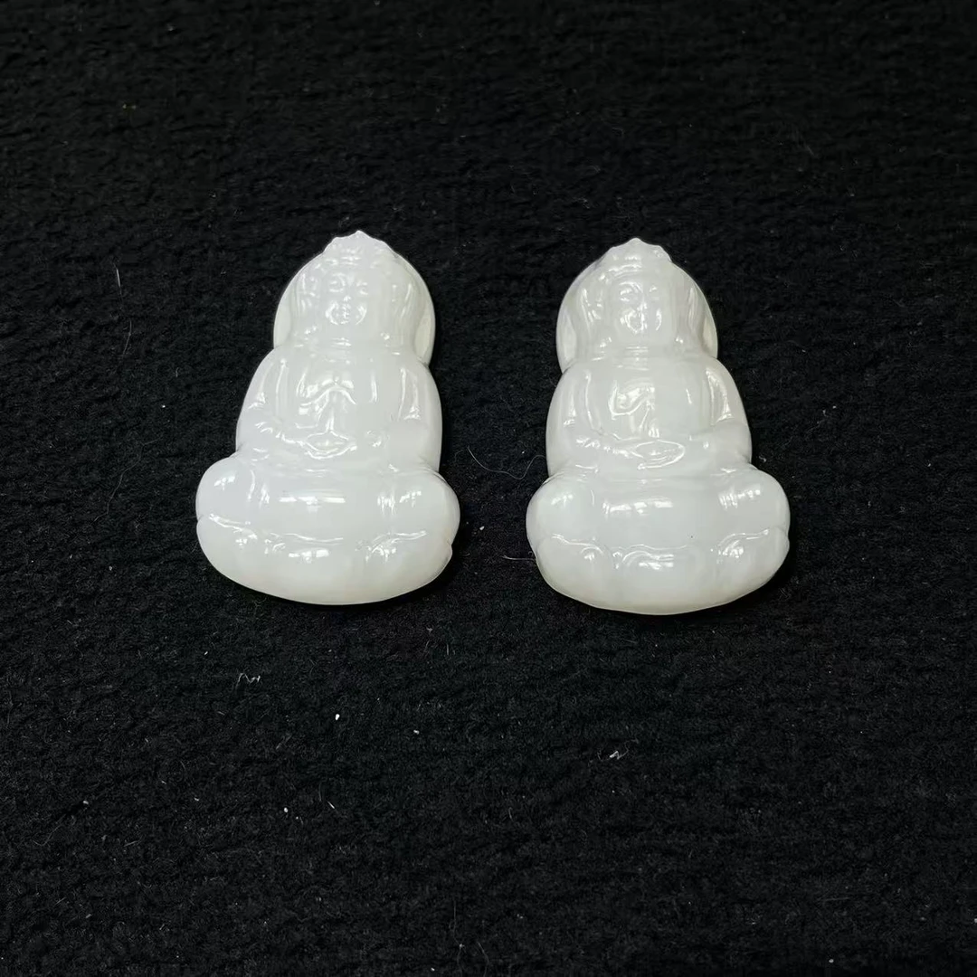 【玉经纶】-66698/Q28-和田玉观音像吊坠-多样性发其—