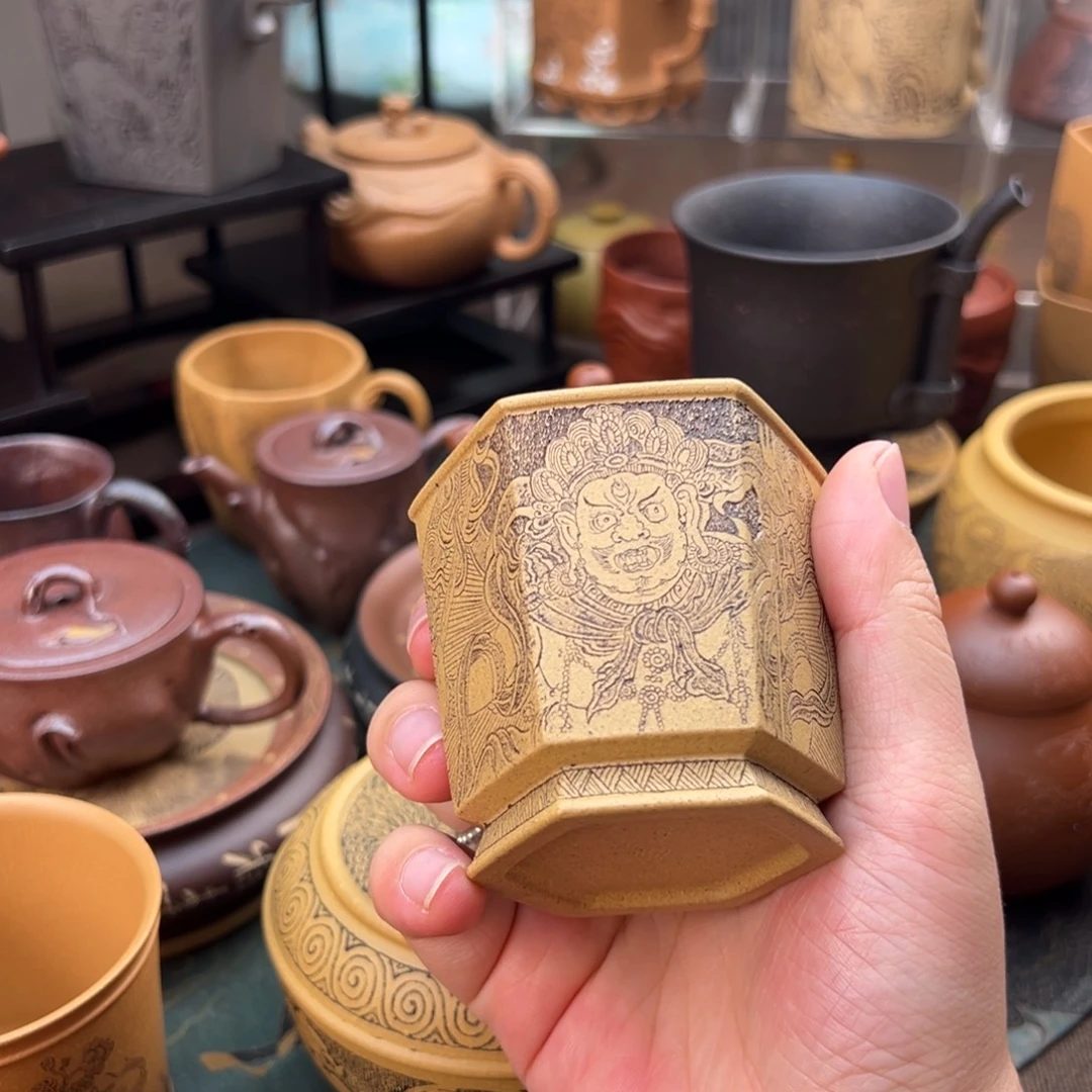 ****人紫砂茶杯紫砂主人杯