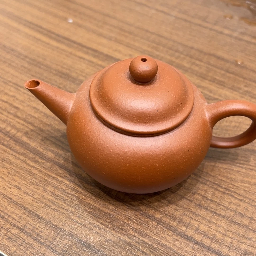 茶壶紫砂磕嘴150cc不退不换朱泥