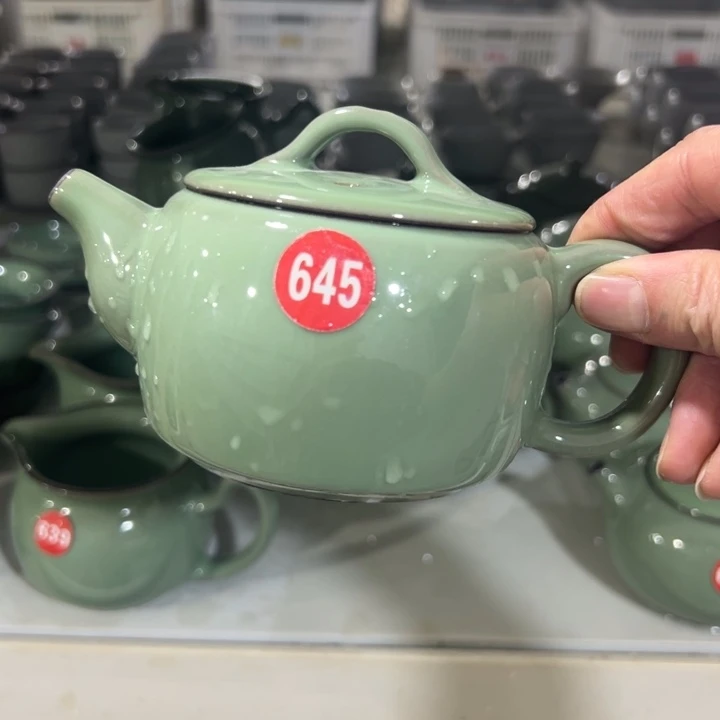 微瑕陶瓷茶壶茶杯家用