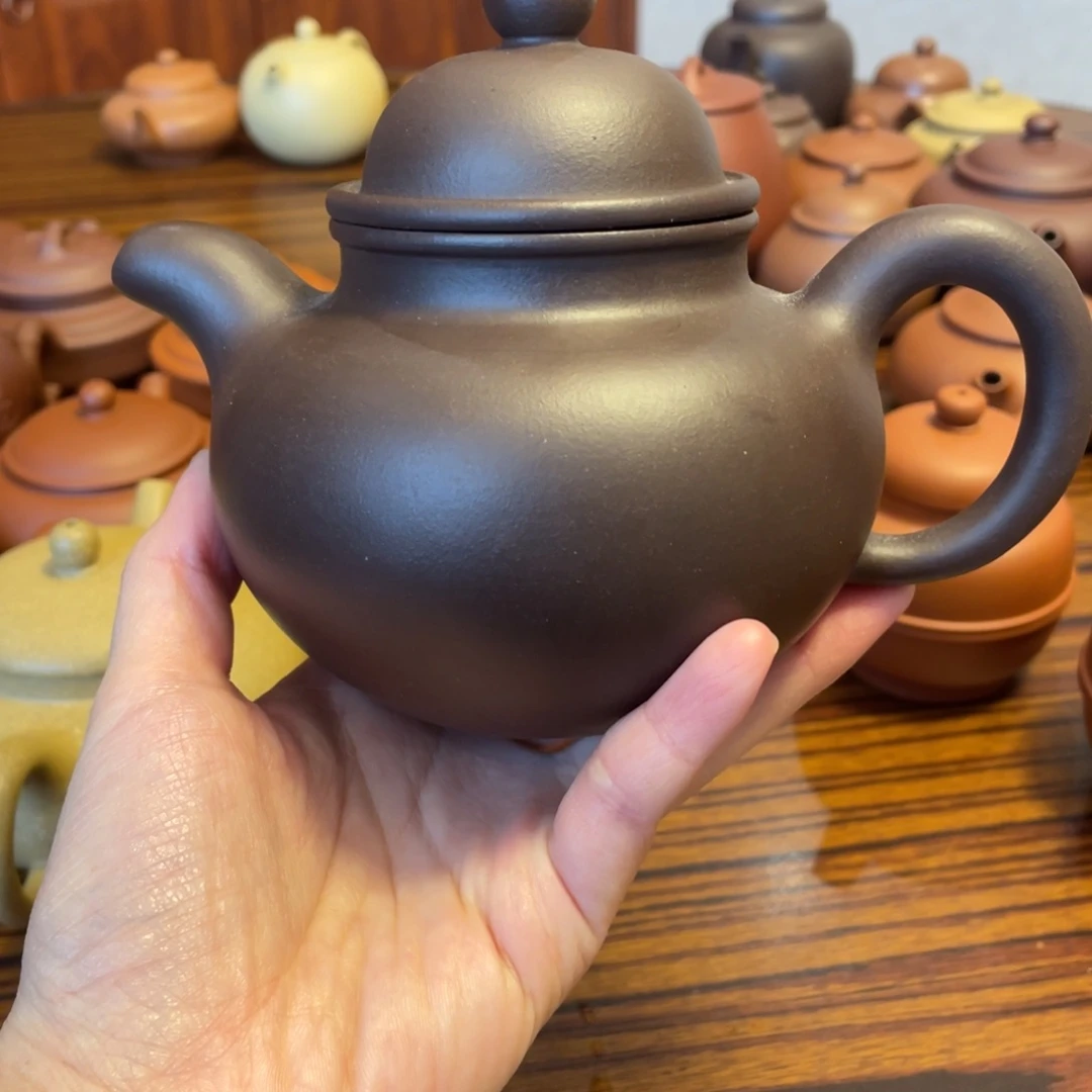 紫砂茶壶掇球400cc半手工