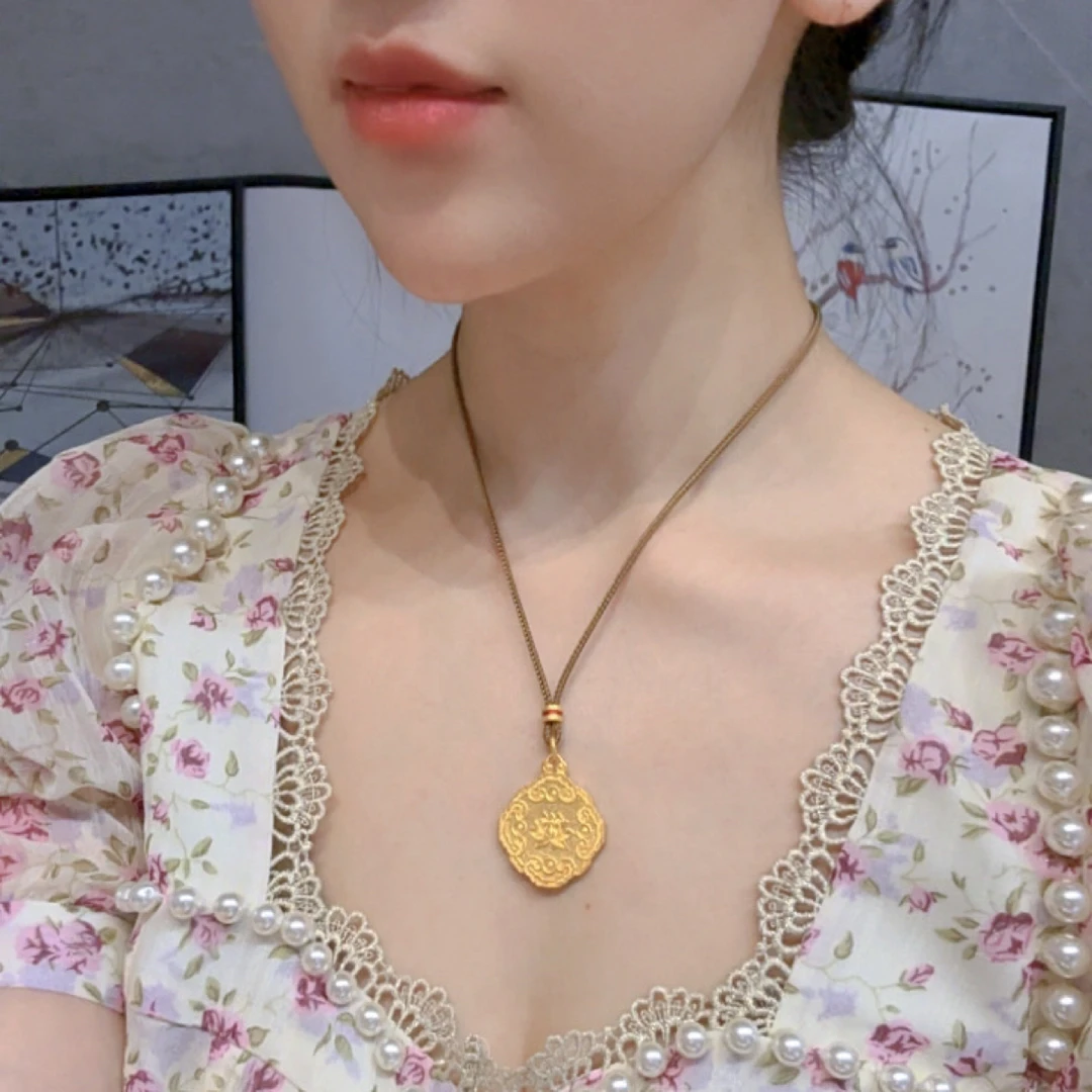 吊坠足银 【如意莲花心】称心如意