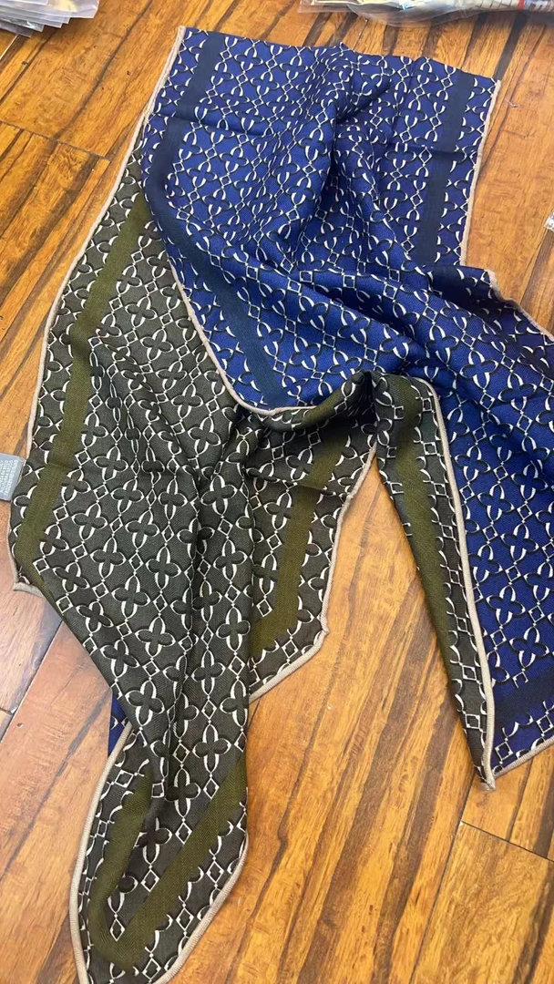 丝毛双面异色飘带-璃月星光 140*40cm丝巾 026