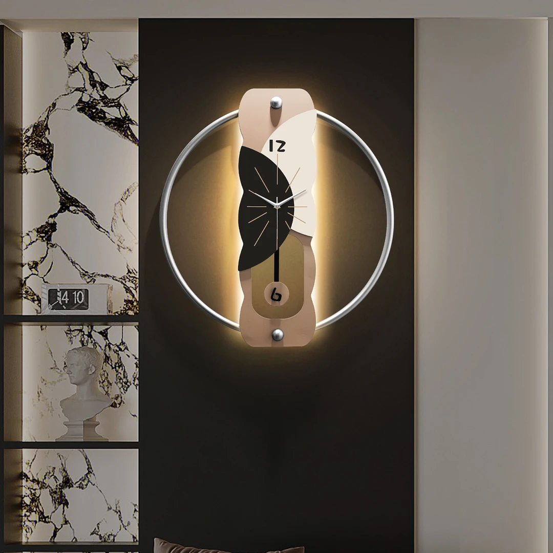 北欧客厅时尚挂钟2025新款创意高级感钟表家用静音时钟挂墙石英钟