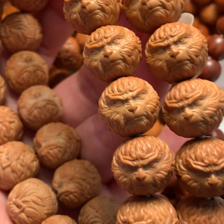 【闪购商品】猴头核桃手串真***?悟空