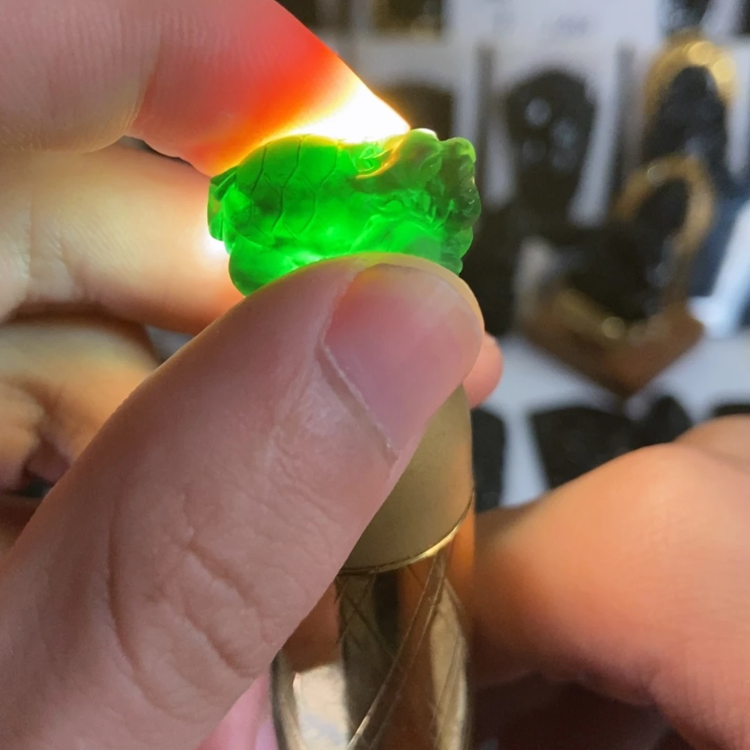 裸石翡翠缅甸墨翠龙龟