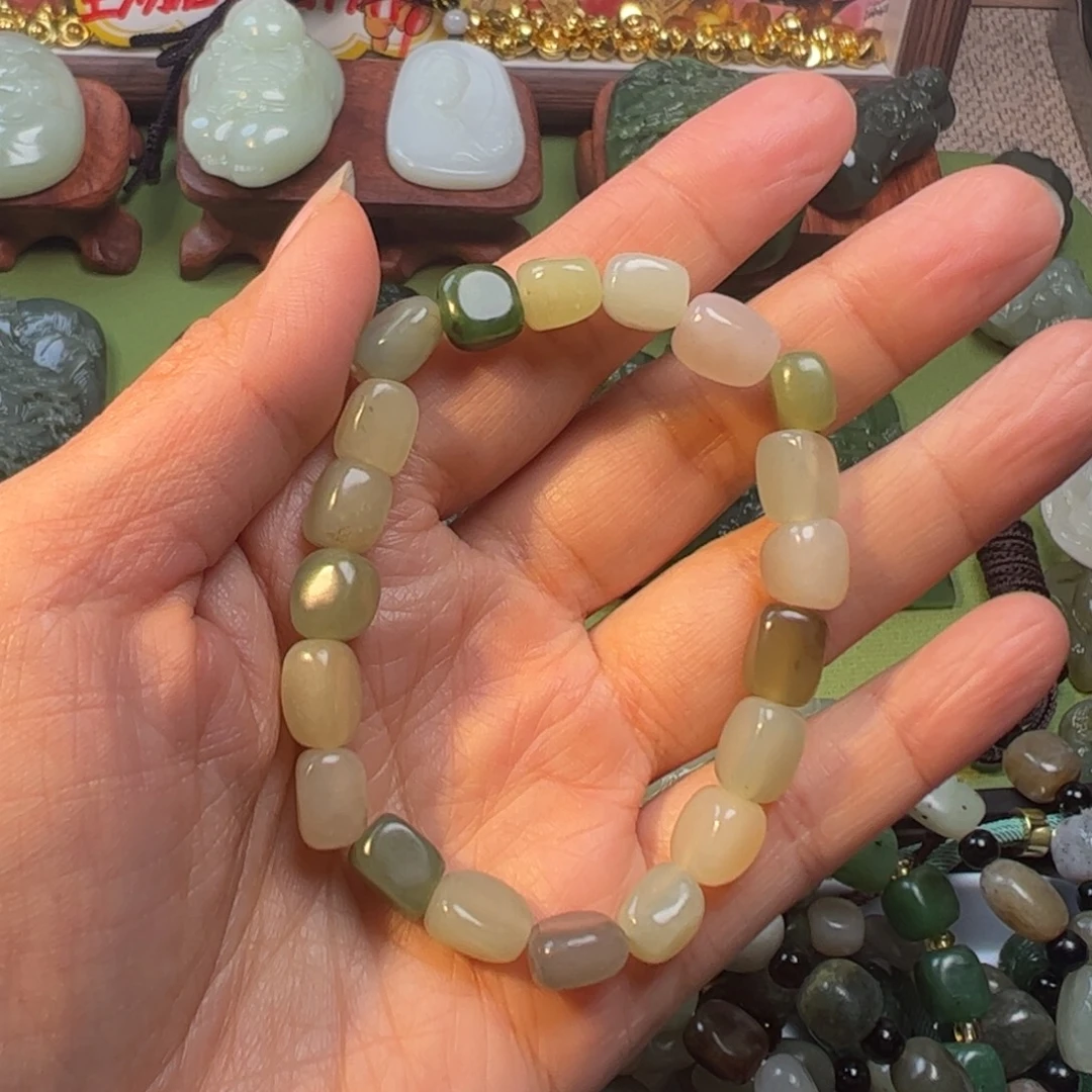 和田玉未镶嵌手链