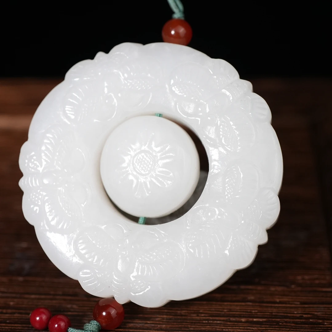 二十世纪和田白玉转心佩ACZL2506033071{华豫之门}