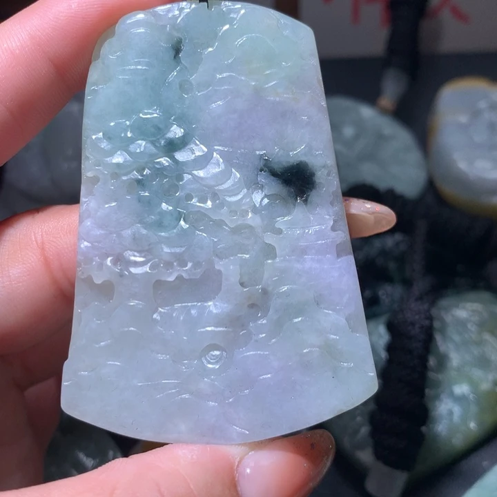 翡翠未镶嵌颈饰保真天然A货翡翠