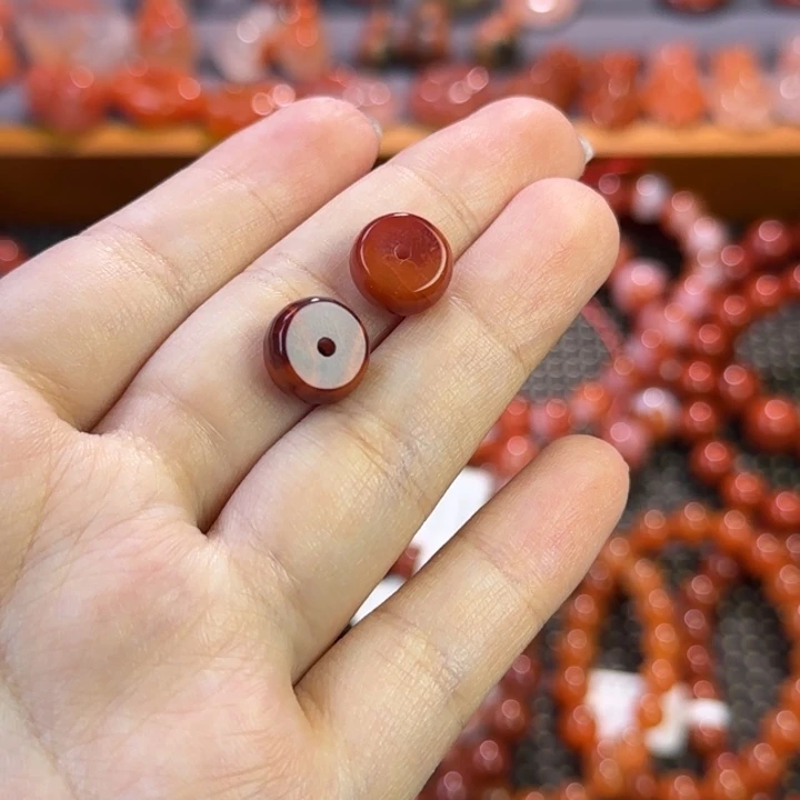 南红玛瑙未镶嵌珠宝半成品隔片组合