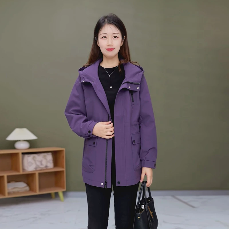 C052秋季新品时尚休闲上衣中长款外套高档减龄显瘦中老年妈妈装