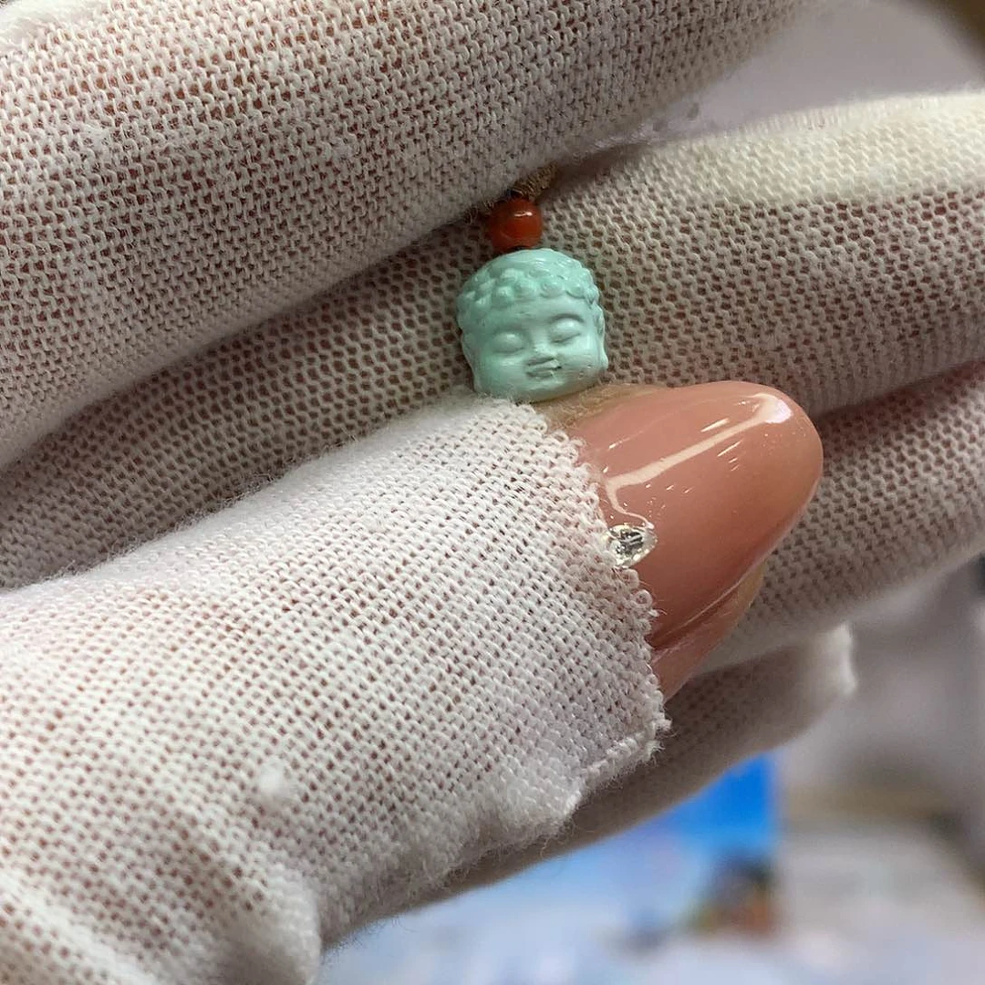 绿松石未镶嵌挂件