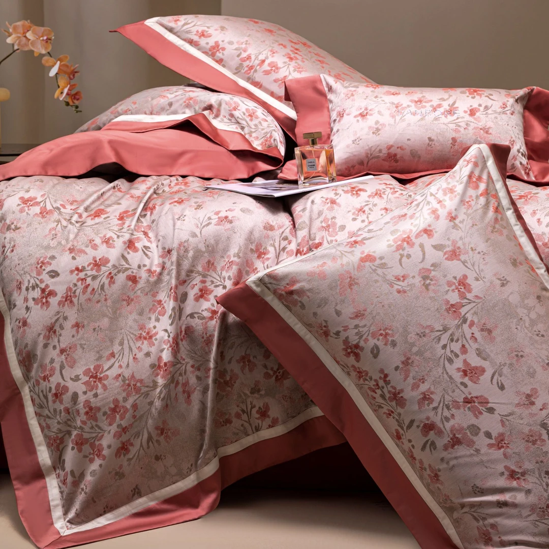 炸裂【升级款暗香】/长绒棉/小花瓣设计/北欧风度/贡缎提花/四件套