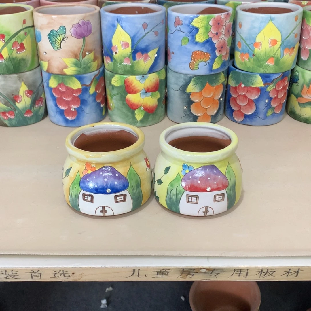 福利花盆，手绘花盆