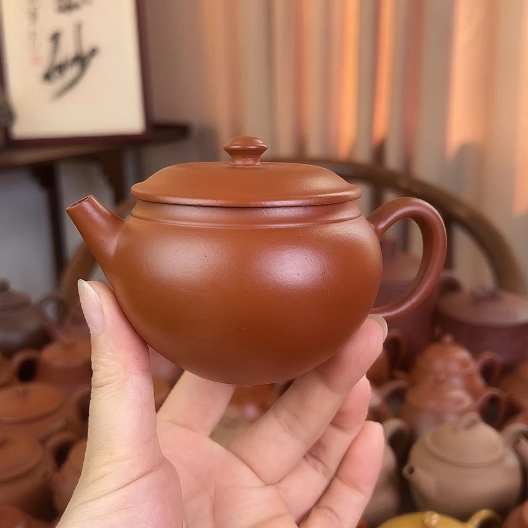 茶壶紫砂精品原矿 碗玉 小红泥 200cc