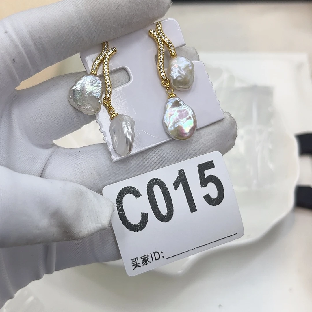 耳饰合金淡水珍珠