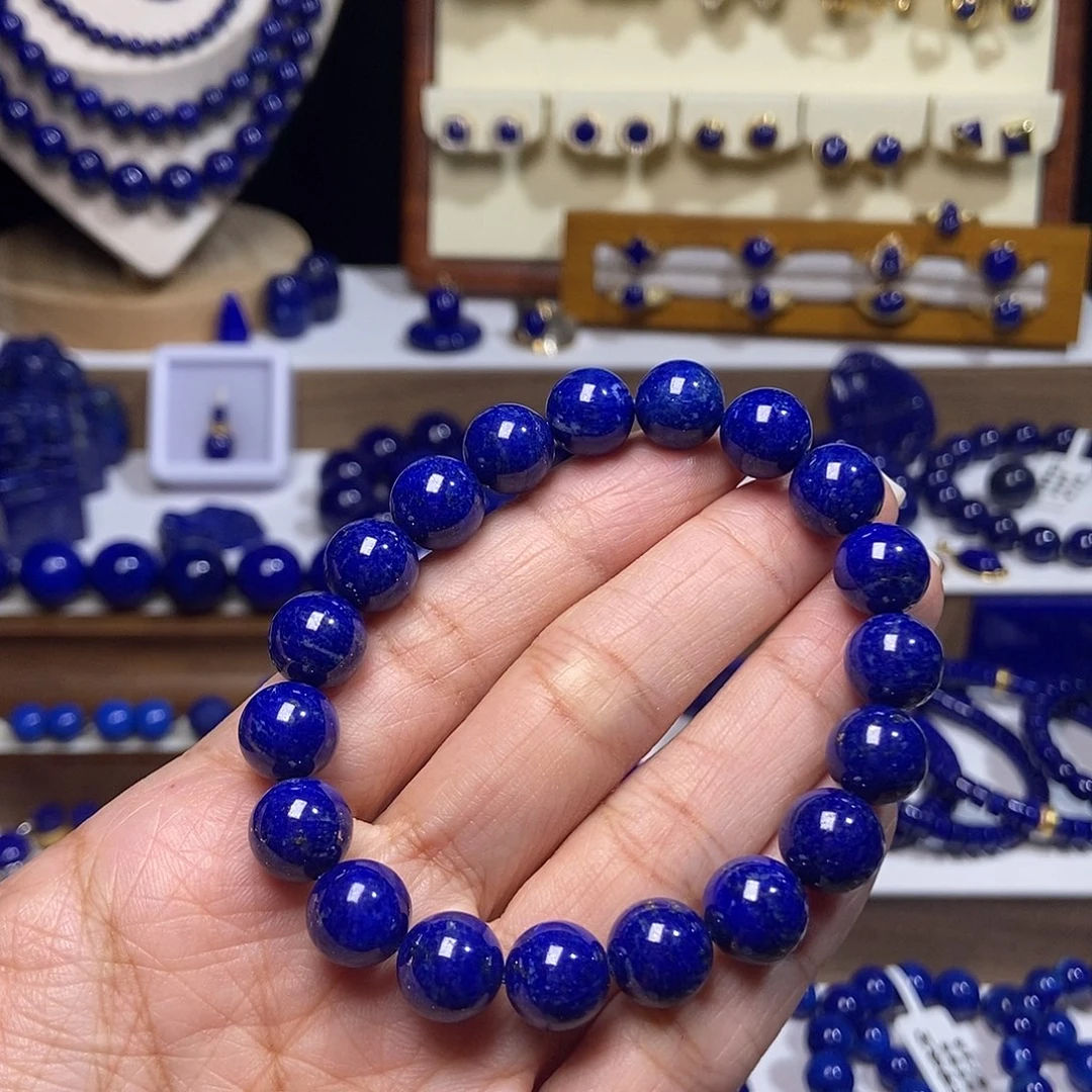 青金石未镶嵌10mm+单圈手串