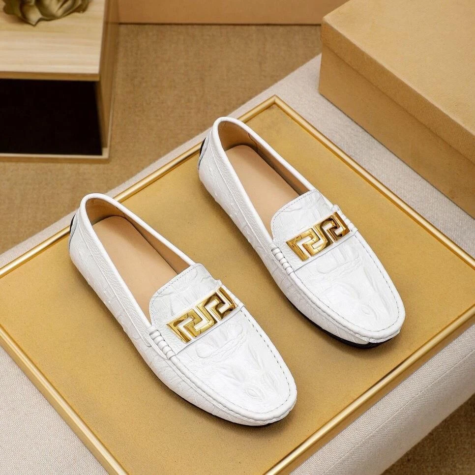 欧洲站潮流男鞋高端品真皮豆豆鞋百搭新款皮鞋男一脚蹬懒人乐福鞋