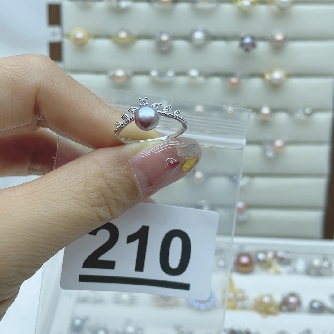 淡水珍珠珠宝奇石银S925镶嵌210