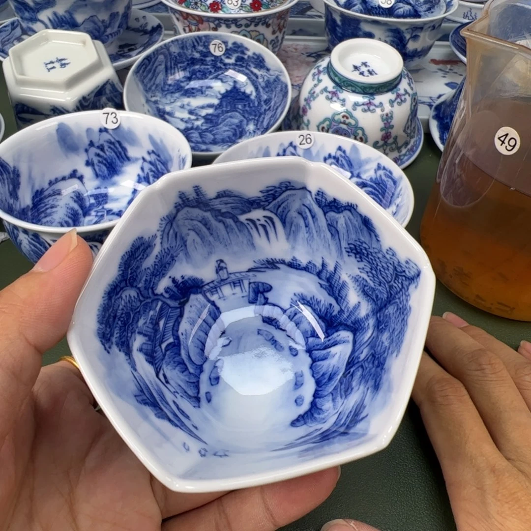 景德镇纯手工纯手绘茶具木木27