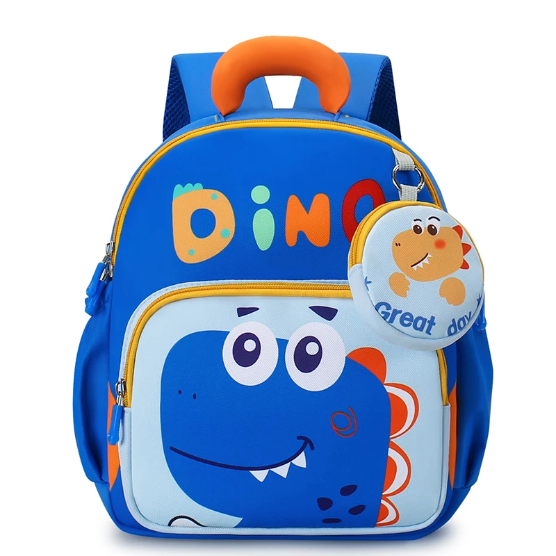 新款男孩书包幼儿园小中班卡通可爱恐龙双肩包宝宝轻便入园小背包