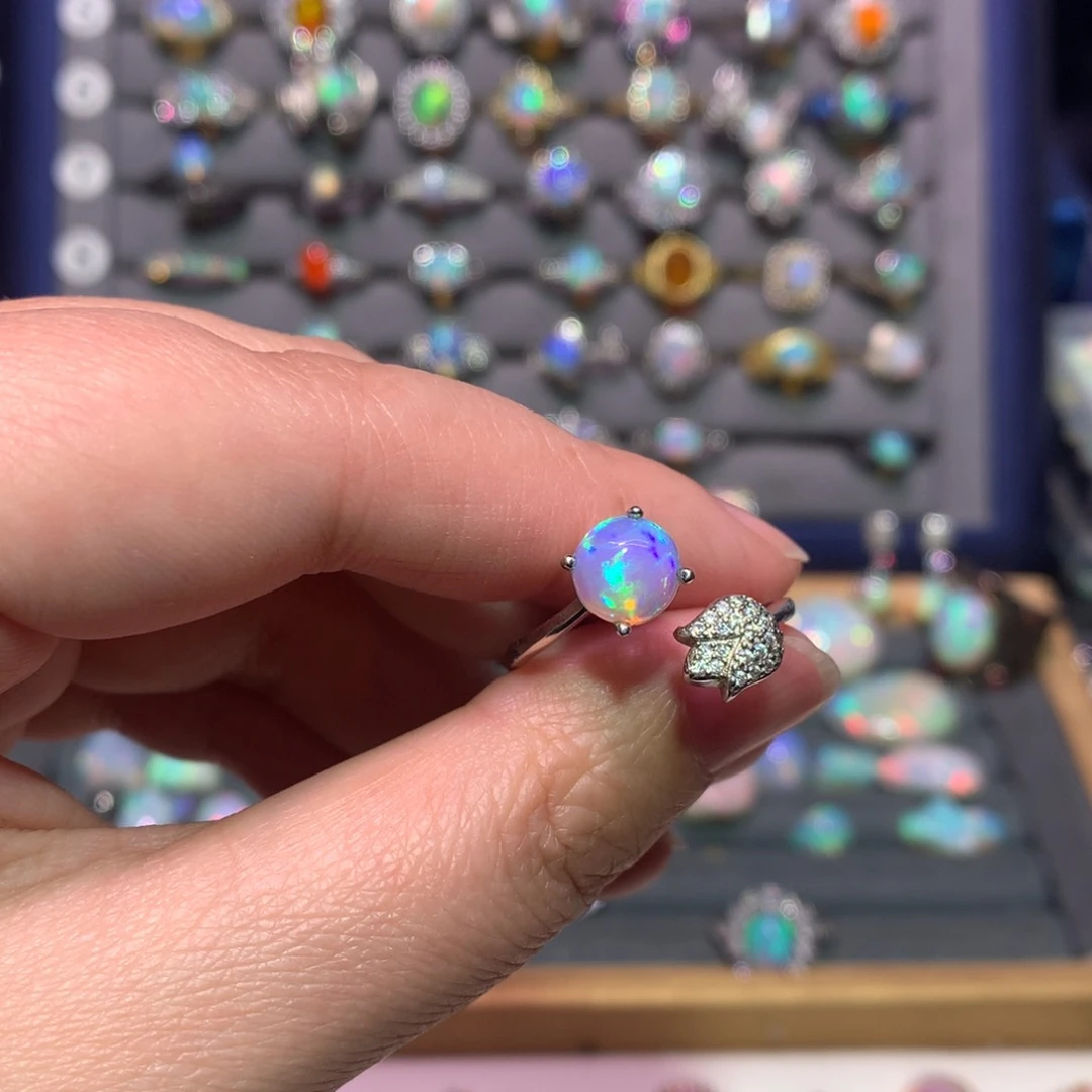 银S925镶嵌欧泊戒指款式