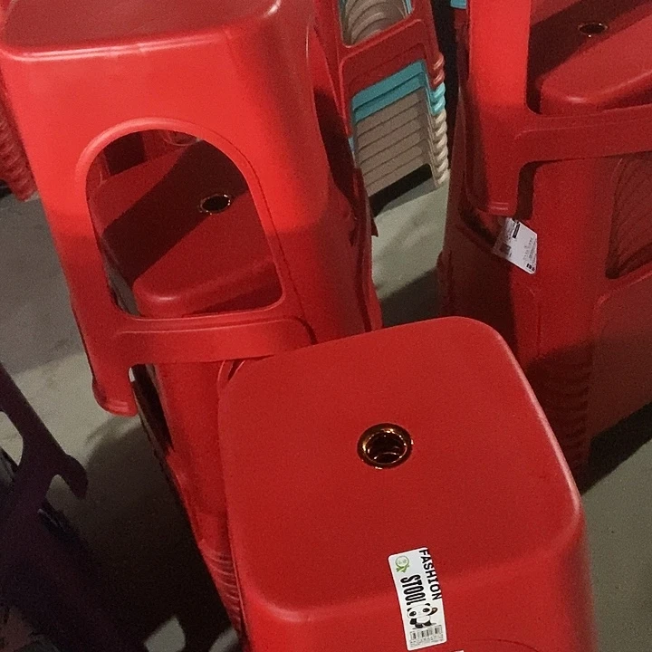 PP1851爆款加厚餐桌高凳10个装红色