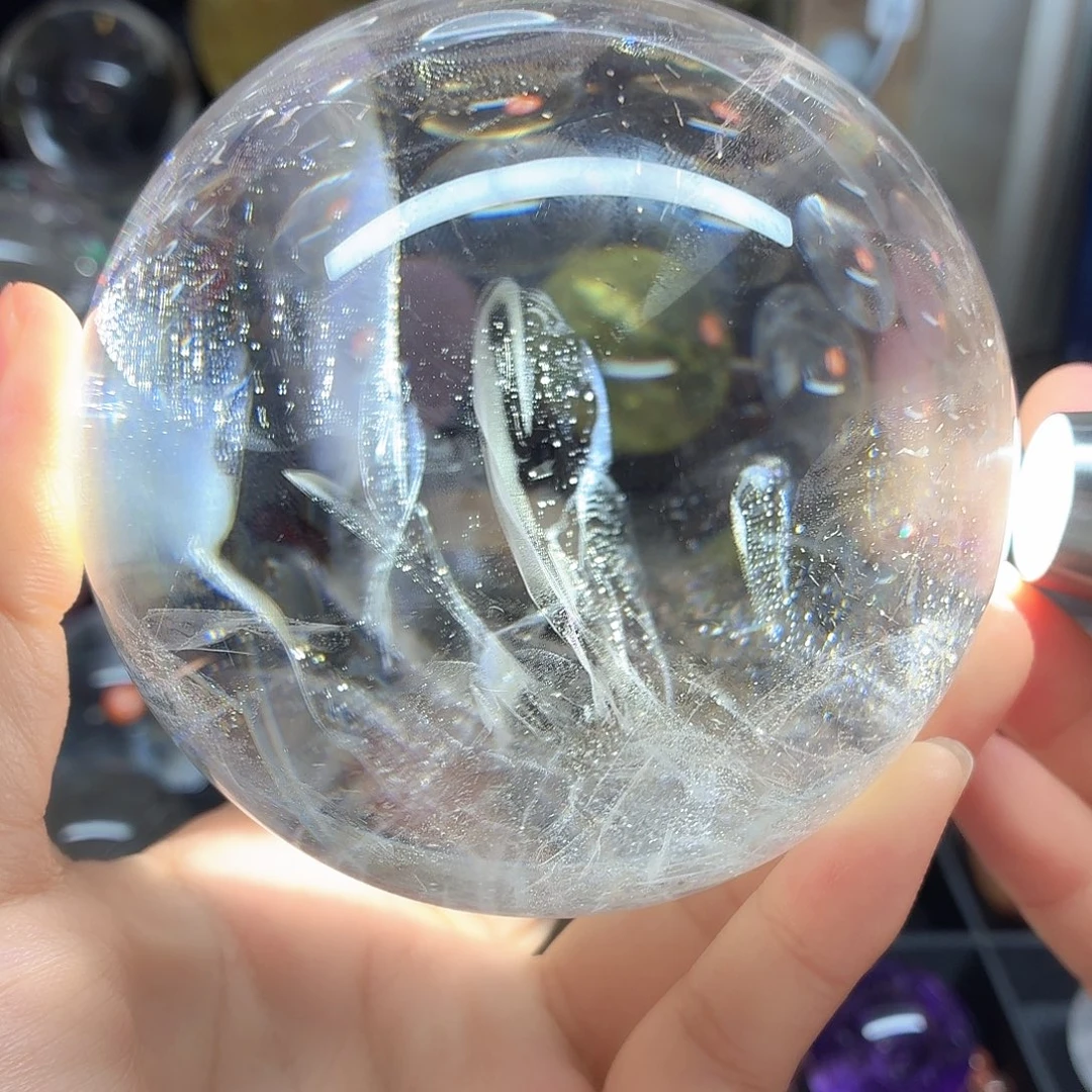 珠宝半成品未镶嵌水晶白水晶95符文星光