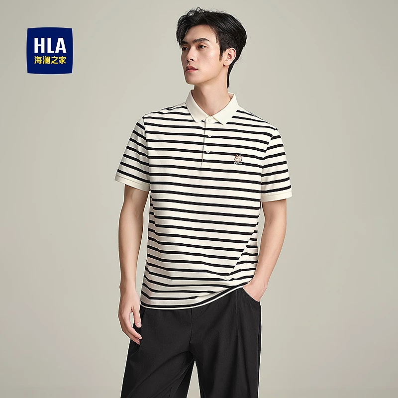 【经典翻领】HLA海澜之家短袖POLO衫25新轩辕小将联名短袖男春夏
