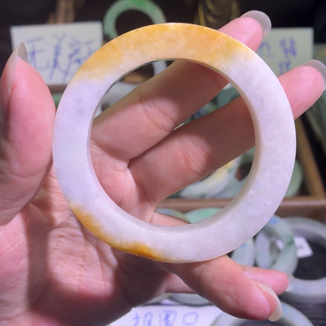 定制翡翠未镶嵌翡翠A货手镯毛胚定制