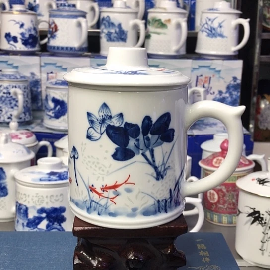 摆件景德镇陶瓷办公杯