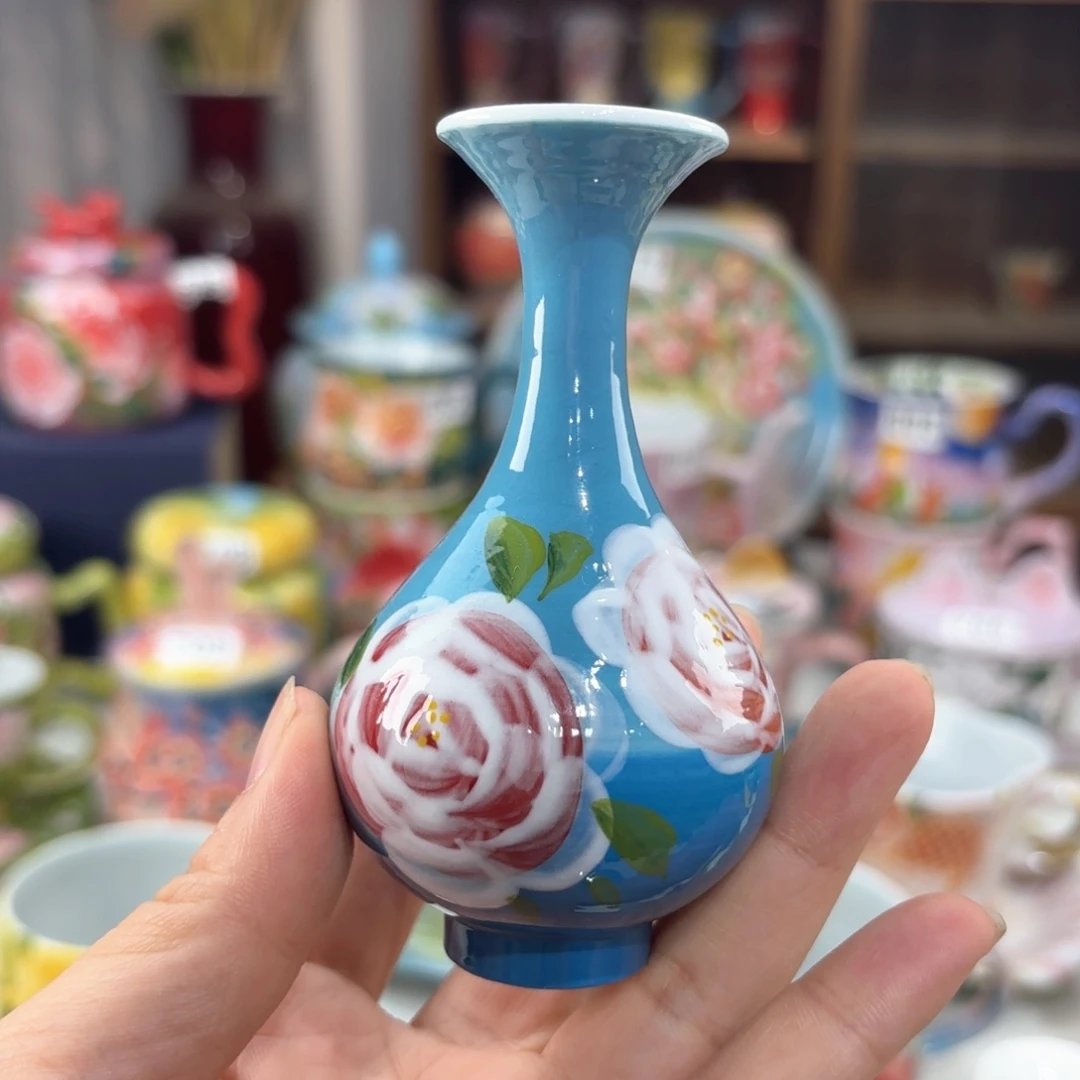 景德镇手绘高温釉下彩陶瓷茶具