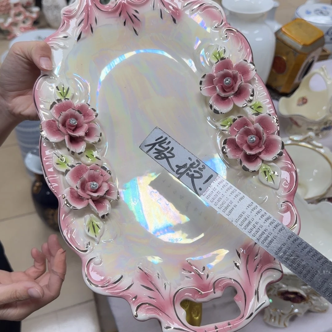 瓷片微瑕陶瓷工艺花瓶摆件