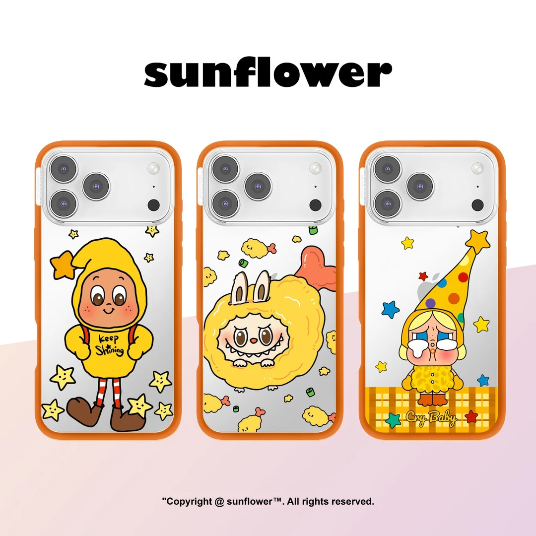 大长腿星星人原创苹果iphone17小众超轻薄橙色透明防摔磁吸手机壳