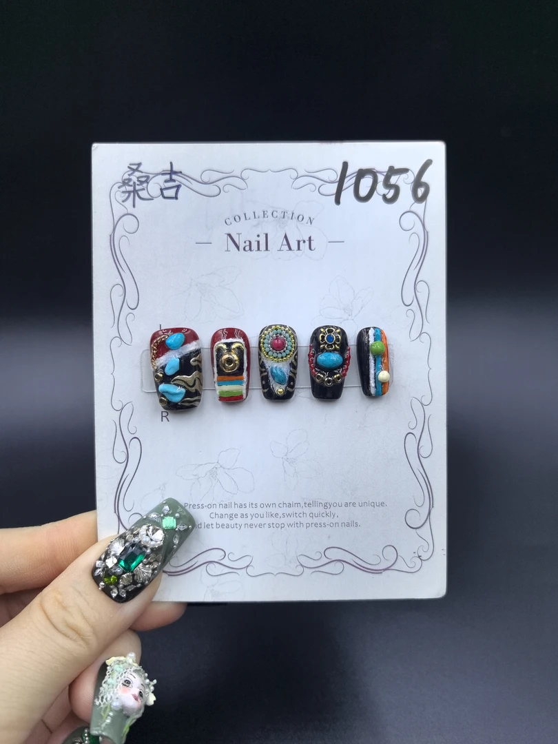 安夏 桑吉 二代 纯手工穿戴甲10片