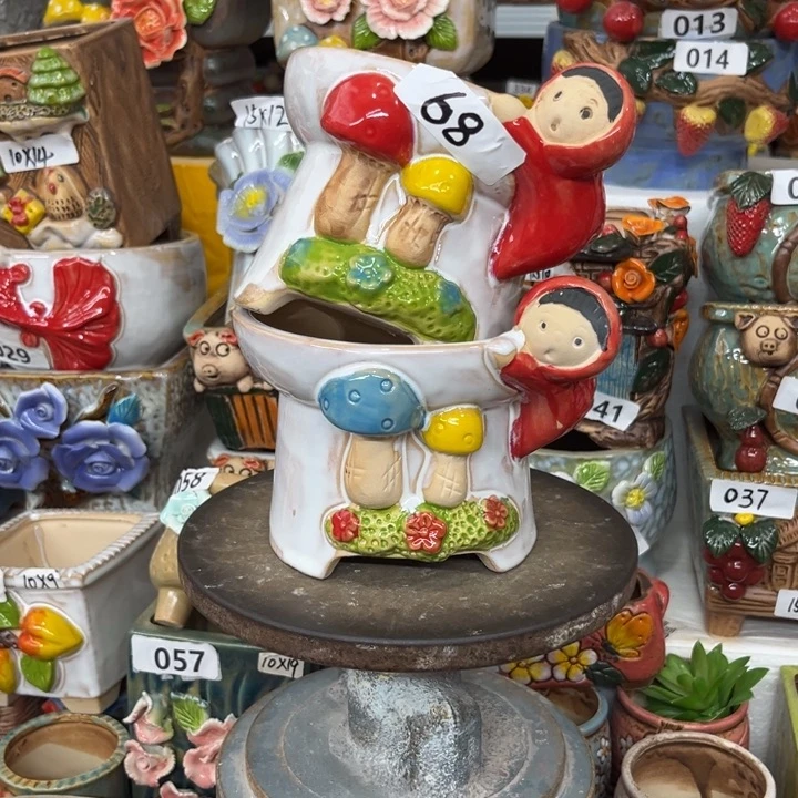 紫砂花盆粗陶材质多肉花盆