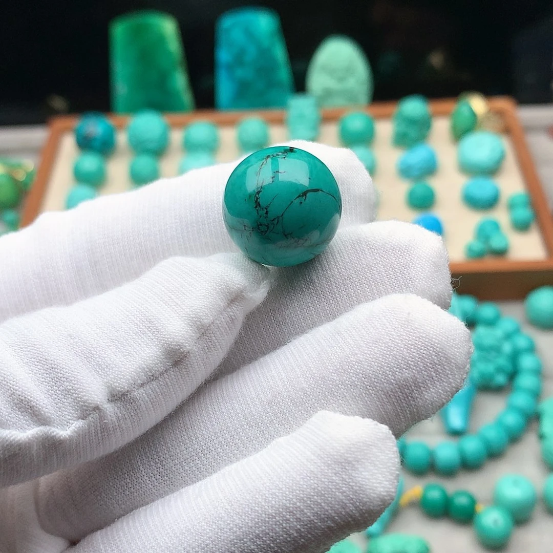 湖北原矿18mm水草纹圆珠