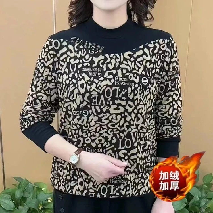 百搭中老年女装秋冬长袖奶奶装40-50岁洋气毛线衫中年妈妈时尚